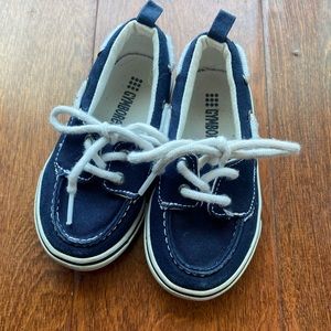 Kids Gymboree navy boat shoes